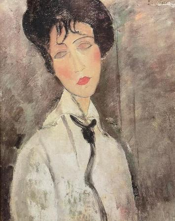 Art work by Amedeo Modigliani Figura  - matita jute 